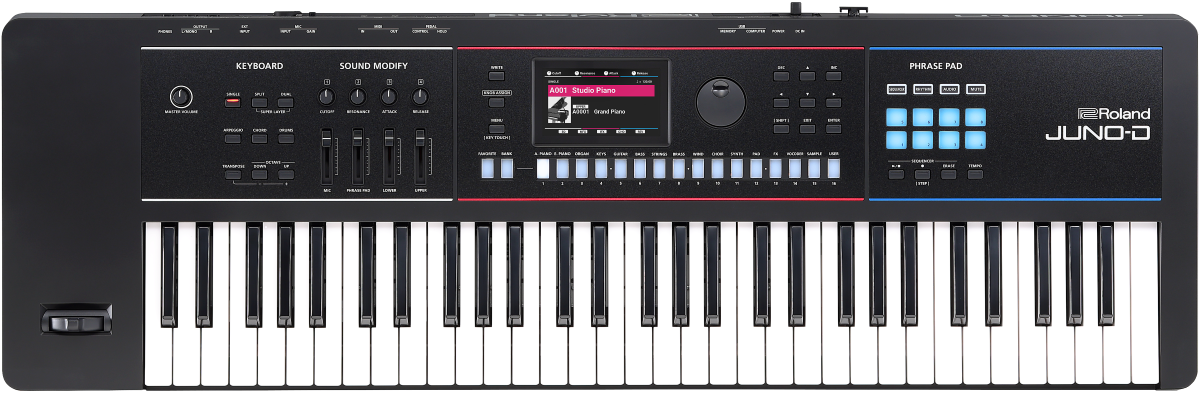 Roland JUNO-D6 Keyboard Synthesizer - 61 Keys With Velocity Roland JUNO-D6 Keyboard Synthesizer - 61 Keys With Velocity