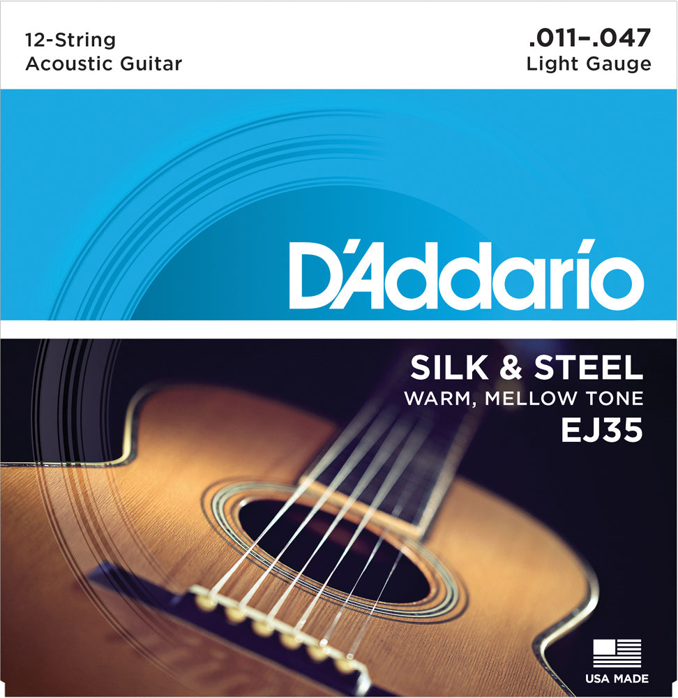 D'Addario EJ35 Silk & Steel 12-String Acoustic Strings (11-47)