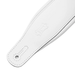 Levys M26PD 3\" Wide Top Grain Leather Guitar Strap - White 3