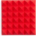 Gator Acoustic Foam Pyramid Panels 2\" 12x12 Red 2-pack (GFW-ACPNL1212PRED-2PK) 2
