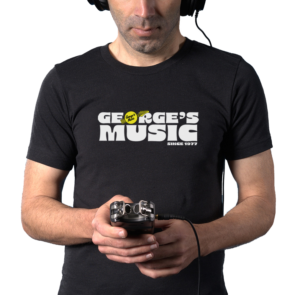 George's Music Retro Logo T-Shirt - Large 2
