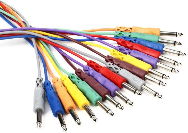 Hosa CPP845 1/4\" (Male Mono) (8 Cable Pack) 1.5\" Length