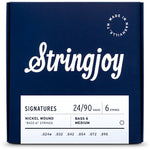 Stringjoy Signatures Bass VI Balanced (24-90) Nickel Wound Guitar Strings - Medium