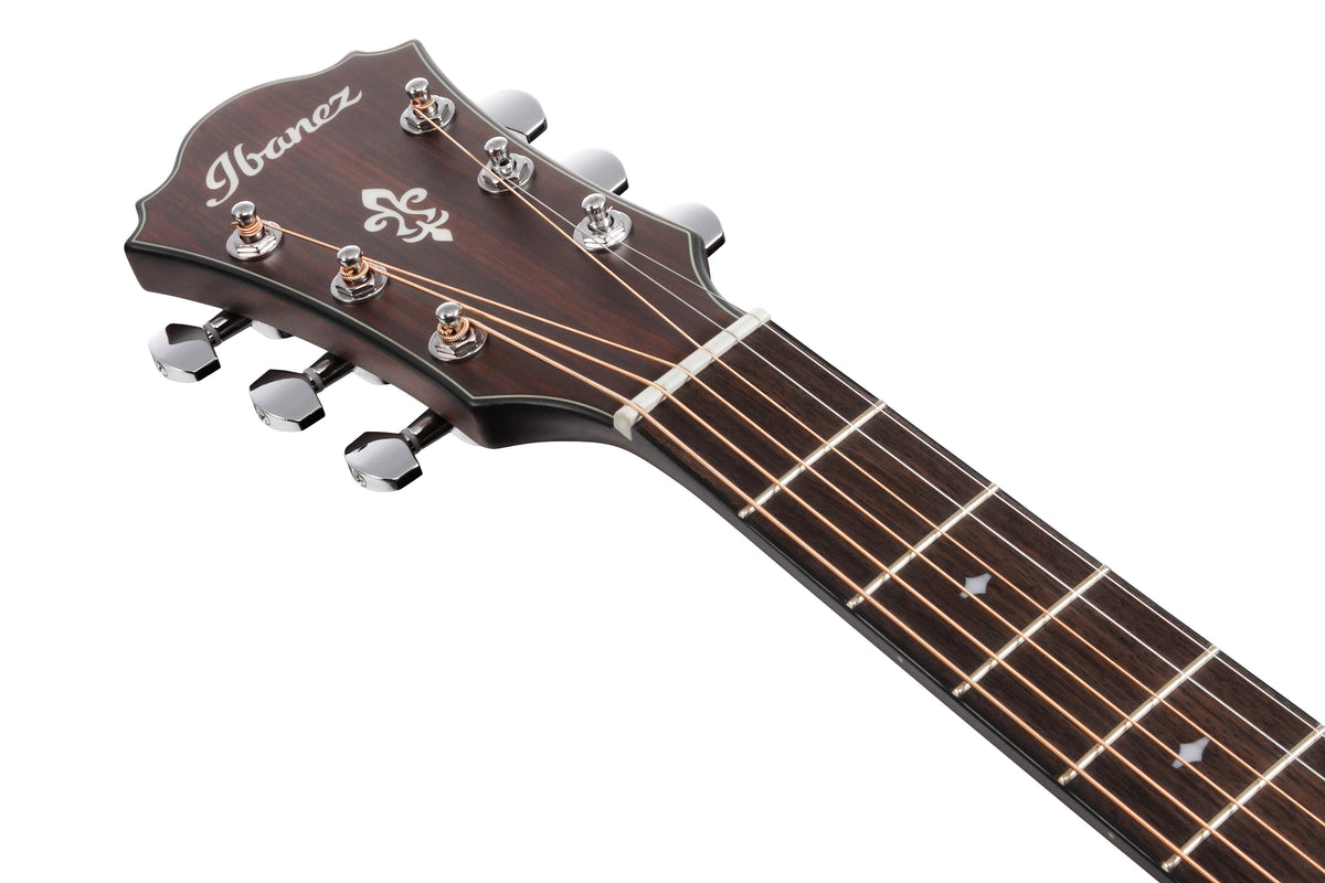 Ibanez AE100DBF Grand Auditorium Acoustic Electric Guitar - Dark Tide Blue Flat 6
