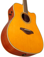 Yamaha FGC-TA TransAcoustic Dreadnought Acoustic-Electric Guitar - Vintage Tint 4