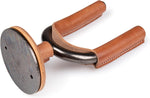 Levy LVY-FGHNGR-SMTN Forged Steel Guitar Hanger - Smoked Metal With Tan Leather Wraps 4