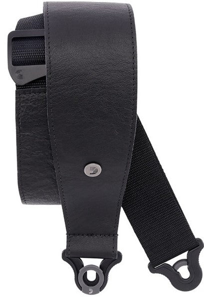 D'Addario Comfort Leather Auto Lock 3\" Guitar Strap - Black