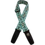 Lock-It Straps Retro Vintage Series 2\" Guitar Strap - Teal Kaleidoscope