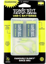 Ernie Ball USB-C Rechargeable 9v Battery by Paleblue - 2 Pack