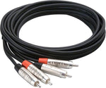 Hosa Pro HRR010X2 Stereo Dual REAN RCA to RCA Cable 10 ft