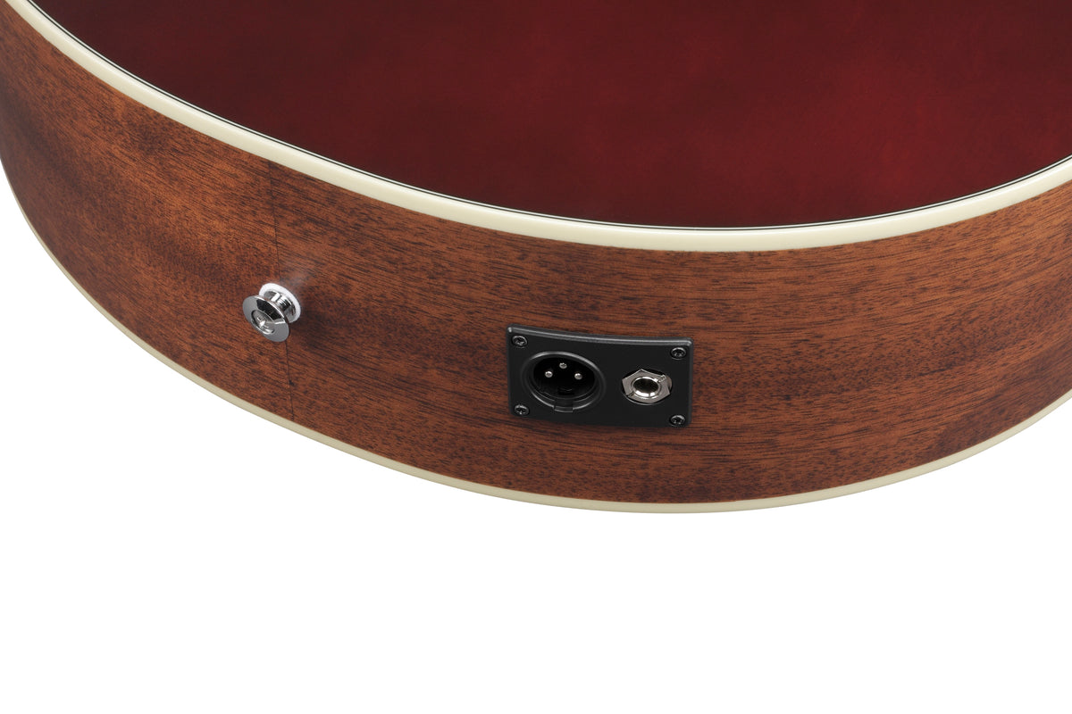 Ibanez AE100BUF Grand Auditorium Acoustic Electric Guitar - Burgundy Flat 4