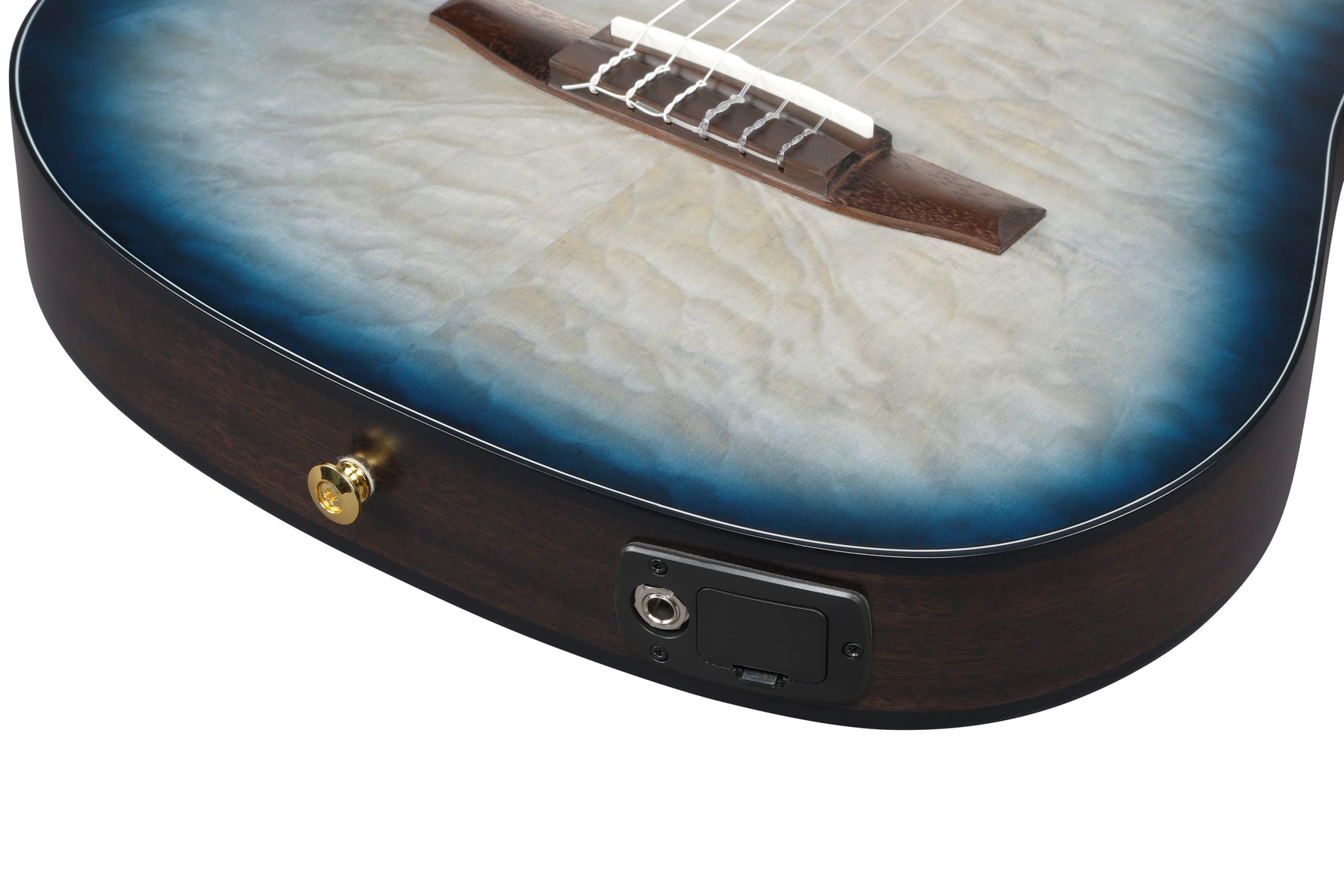 Ibanez FRH20QMNCTL Acoustic Electric Guitar - Cosmic Blue Sunburst Low Gloss 8