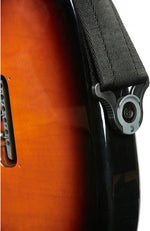 D'Addario 50BAL01 Auto Lock Guitar Strap (Black Padded Stripe) 3
