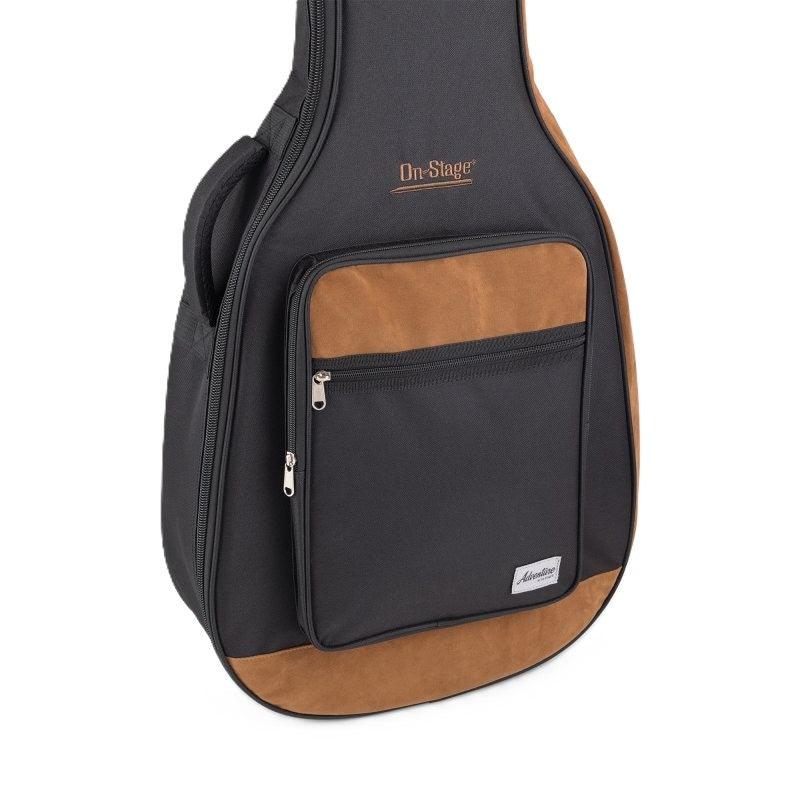 Onstage Adventure Series Acoustic Guitar Gig Bag  - Black & Tan 5