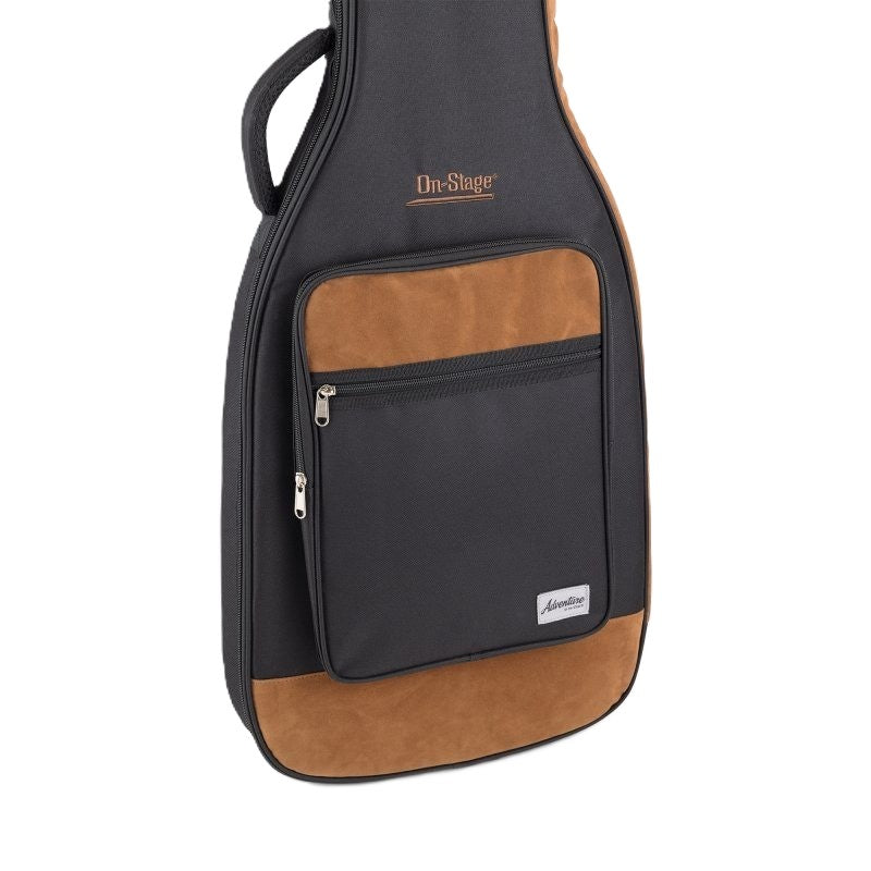 Onstage Adventure Series Bass Guitar Gig Bag - Black & Tan 4