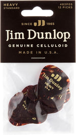Dunlop Tortoise Shell Celluloid Picks - 12 Pack (Heavy) 2