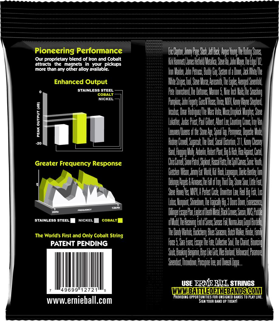 Ernie Ball 2721 Cobalt Slinky Regular Electric Guitar Strings (10-46) 2