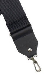 Henry Heller 2\" Thick Pro Grade Banjo Strap - Black With Metal Clasps 3