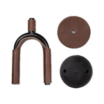 Levy LVY-FGHNGR-BKBN Forged Steel Guitar Hanger - Black Metal & Brown Leather Wraps 4