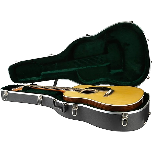 Martin D28 Standard Series Acoustic Guitar Natural with hard case open