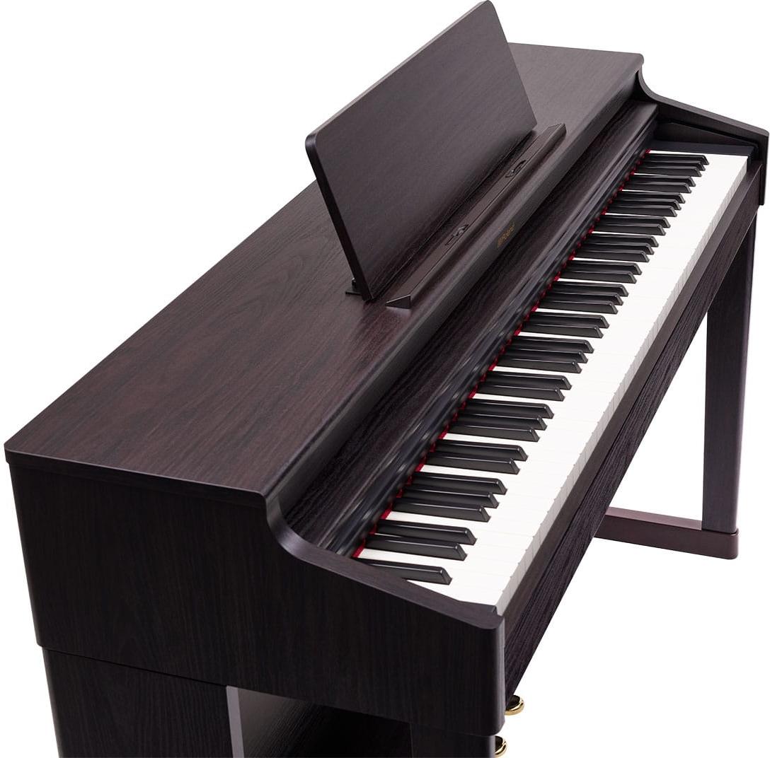 Roland RP-701-DR Digital Console Piano in Dark Rosewood, side view