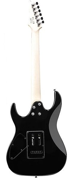 Ibanez Gio GRX70QA Electric Guitar in Transparent Emerald Burst, back view showing neck and body 2
