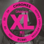 D'Addario ECB81 Bass Strings Chrome Flatwound