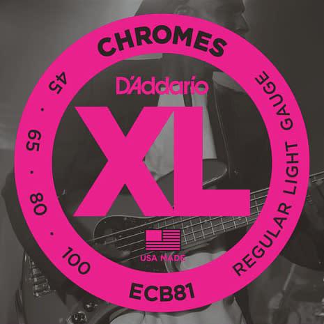 D'Addario ECB81 Bass Strings Chrome Flatwound