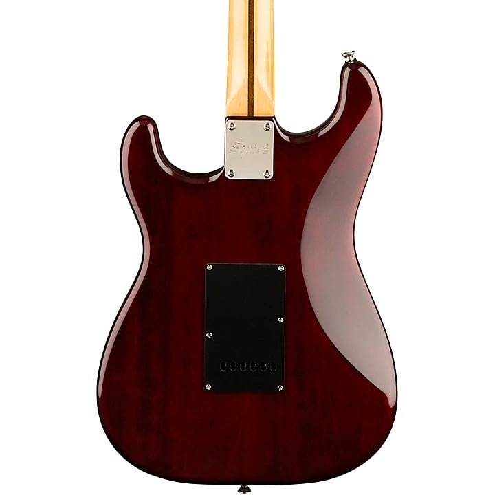 Squier Classic Vibe '70s Stratocaster HSS Electric Guitar in Walnut, three-quarter back view