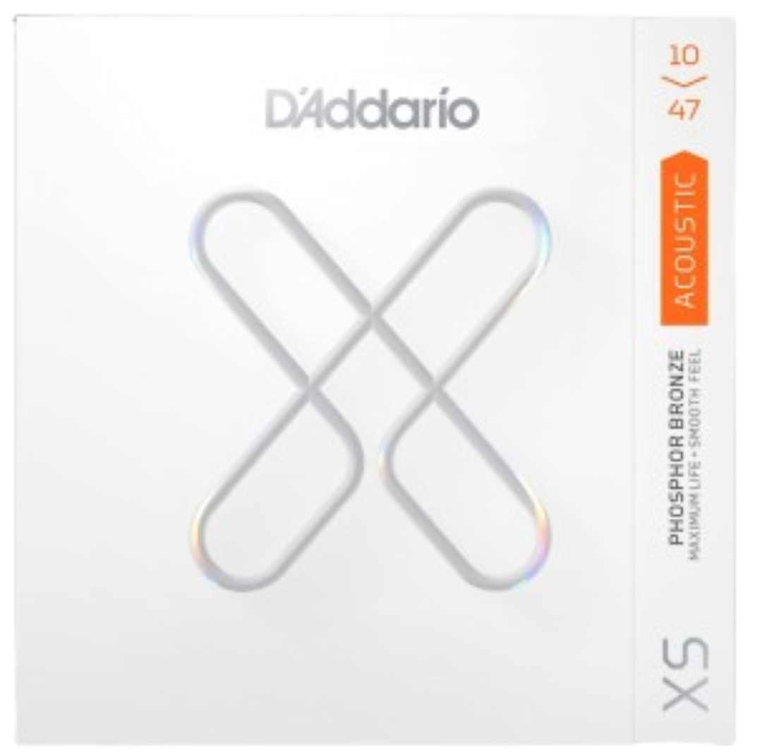 D'Addario XSAPB1047 XS Phosphor Bronze Acoustic Guitar Strings - Extra Light (.10-.47)