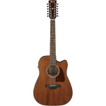 Ibanez AW5412CE 12-String Acoustic-Electric Guitar - Open Pore Natural 2
