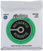 Martin MA150S 80/20 Bronze Silked Acoustic Guitar Strings (13-56)