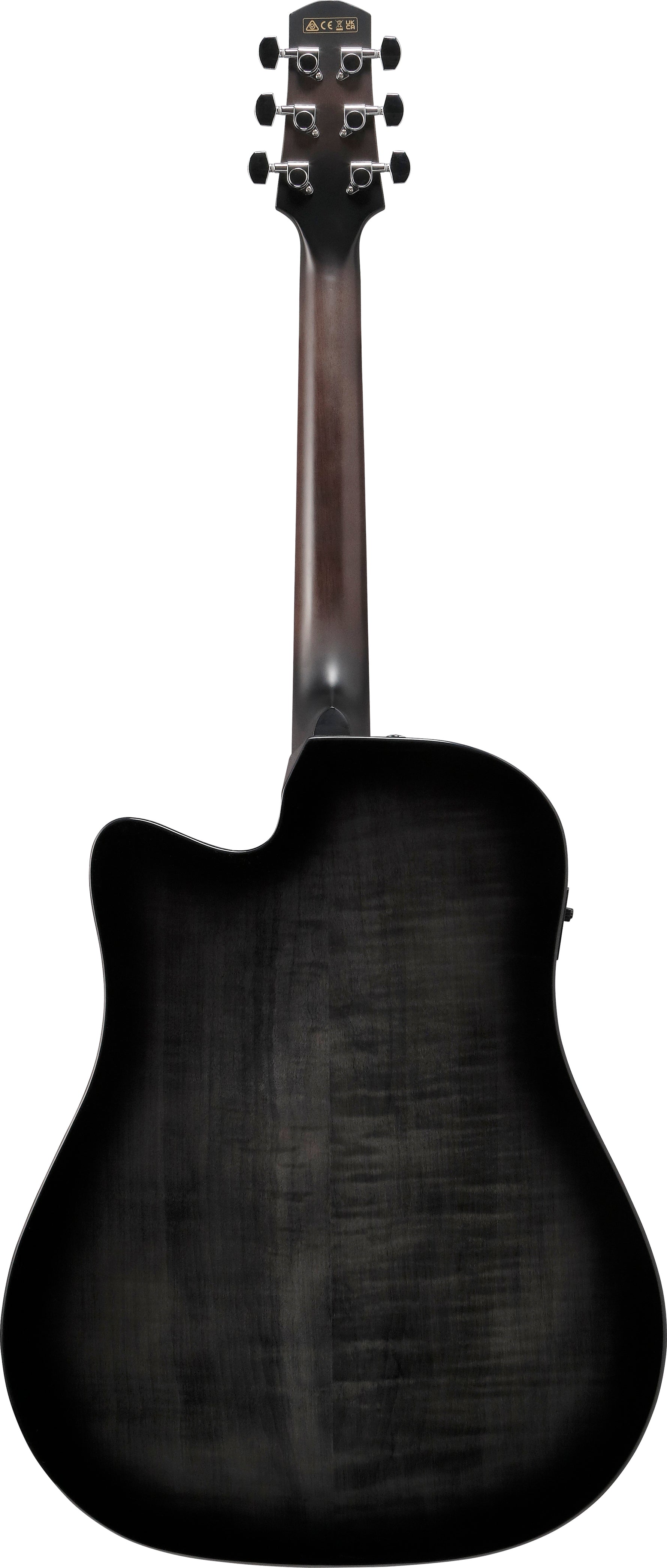 Ibanez AAD77CETKS Acoustic Electric Guitar - Transparent Black Sunburst High Gloss 7