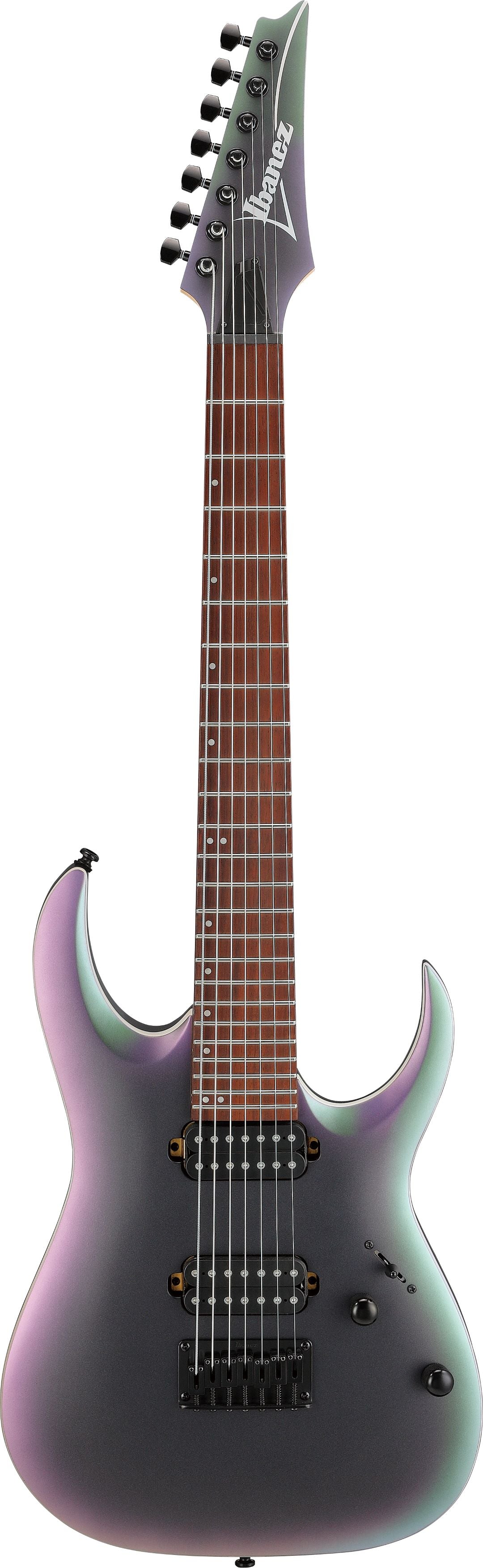 Ibanez RGA742EXBAM Standard 7-String Electric Guitar - Black Aurora Burst Matte 2