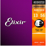 Elixir Acoustic Phosphor Bronze NANOWEB 6-String Set - Med.