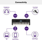 Yamaha PSRE383 61-Key Portable Keyboard - With AC Adapter 2