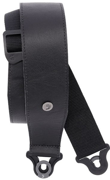 D'Addario Comfort Leather Auto Lock 2.5\" Guitar Strap - Black