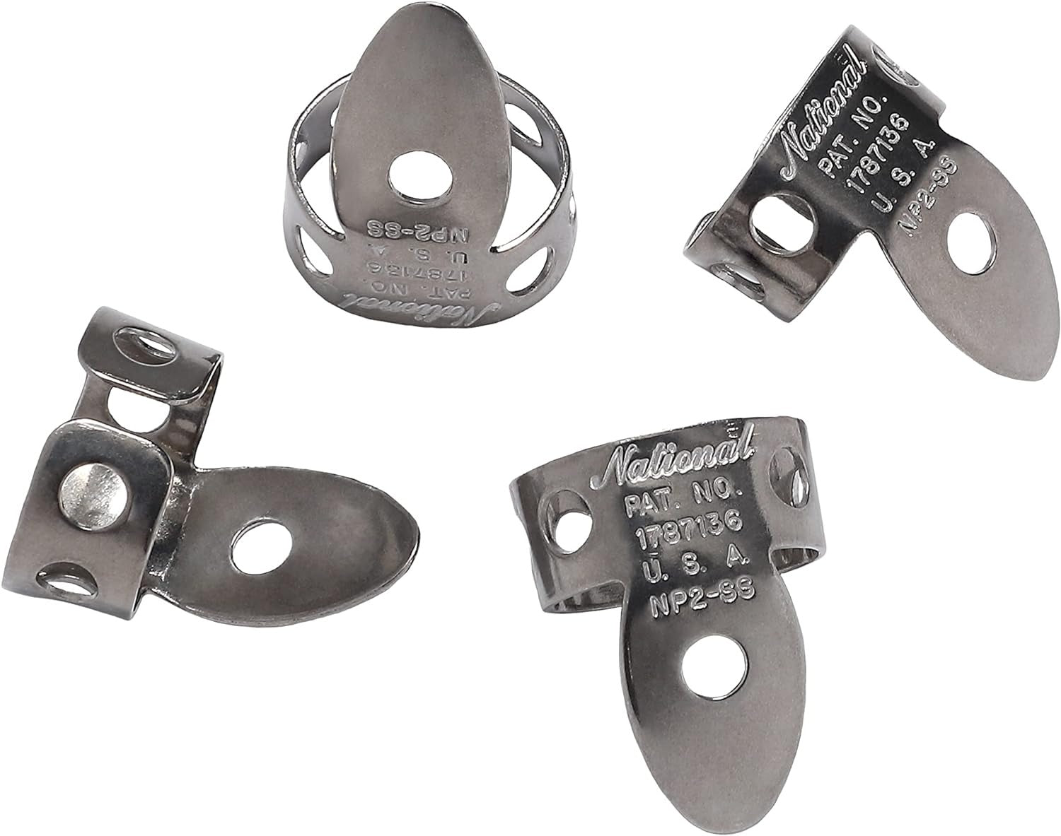 National NP2SS-04 Finger Picks - Stainless Steel (4 Pack) 2