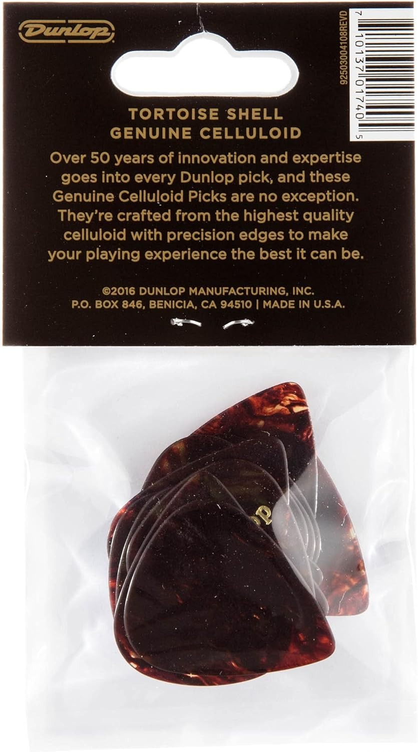 Dunlop Celluloid Tortoise Shell Pick Pack (12-Pack) - Medium 2