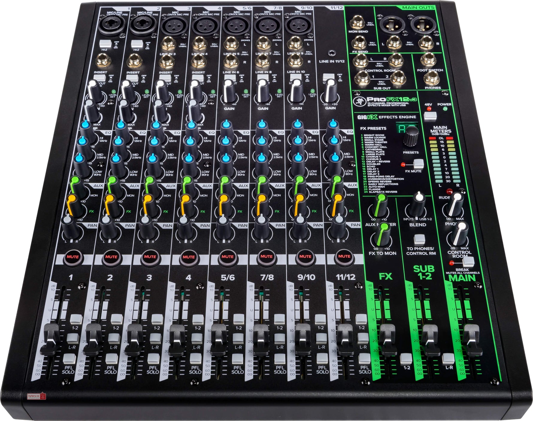 Mackie ProFX12v3 12 Channel Professional Effects Mixer with USB 2