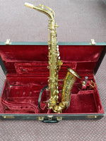 Used Buescher Aristocrat Big \"B\" Series II Brass Lacquer Alto Saxophone
