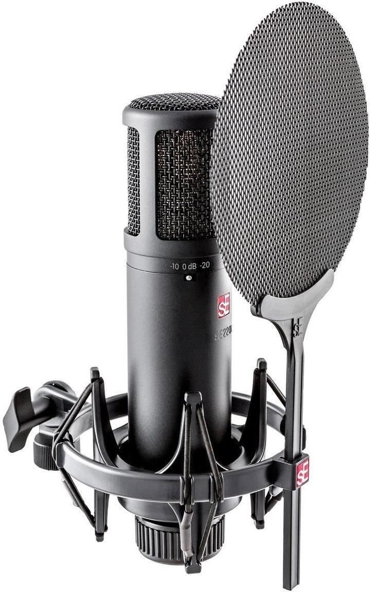 sE Electronics SE2200 Large Diaphragm Cardioid Condenser Mic with Shockmount & Filter