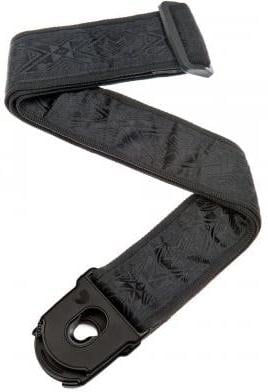 D'addario 50PLB01 Black Satin Strap Lock Strap