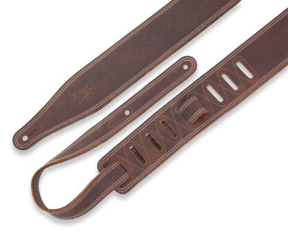 Levy M17BDS-DBR 2.5\" Wide Garment Leather Strap - Dark Brown 2