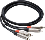 Hosa Pro HRR005X2 Stereo Dual REAN RCA to RCA Cable 5 ft