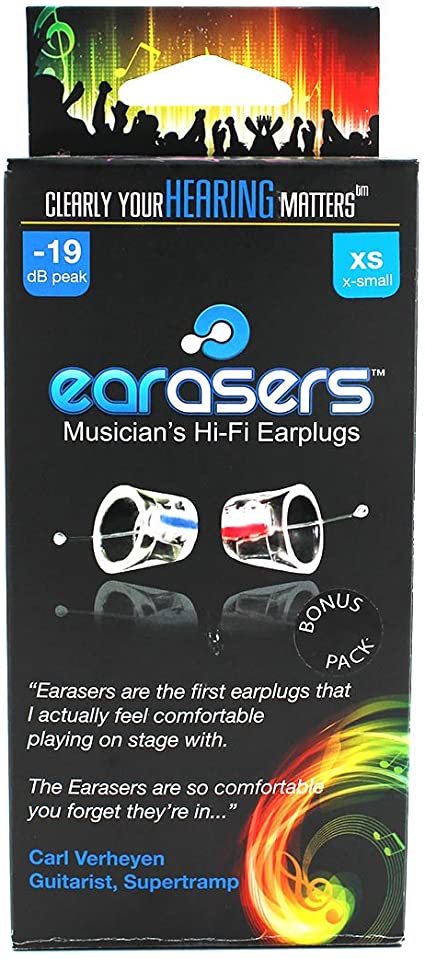 EARasers Musicians Ear Plugs Extra Small