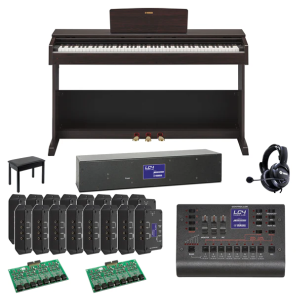 Yamaha LC4 Deluxe Music Lab for 24 Students and 1 Teacher with Yamaha YDP-105R Digital Pianos