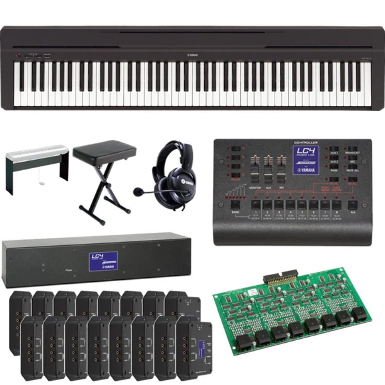 Yamaha LC4 Basic Music Lab for 16 Students and 1 Teacher with Yamaha P45 Digital Pianos