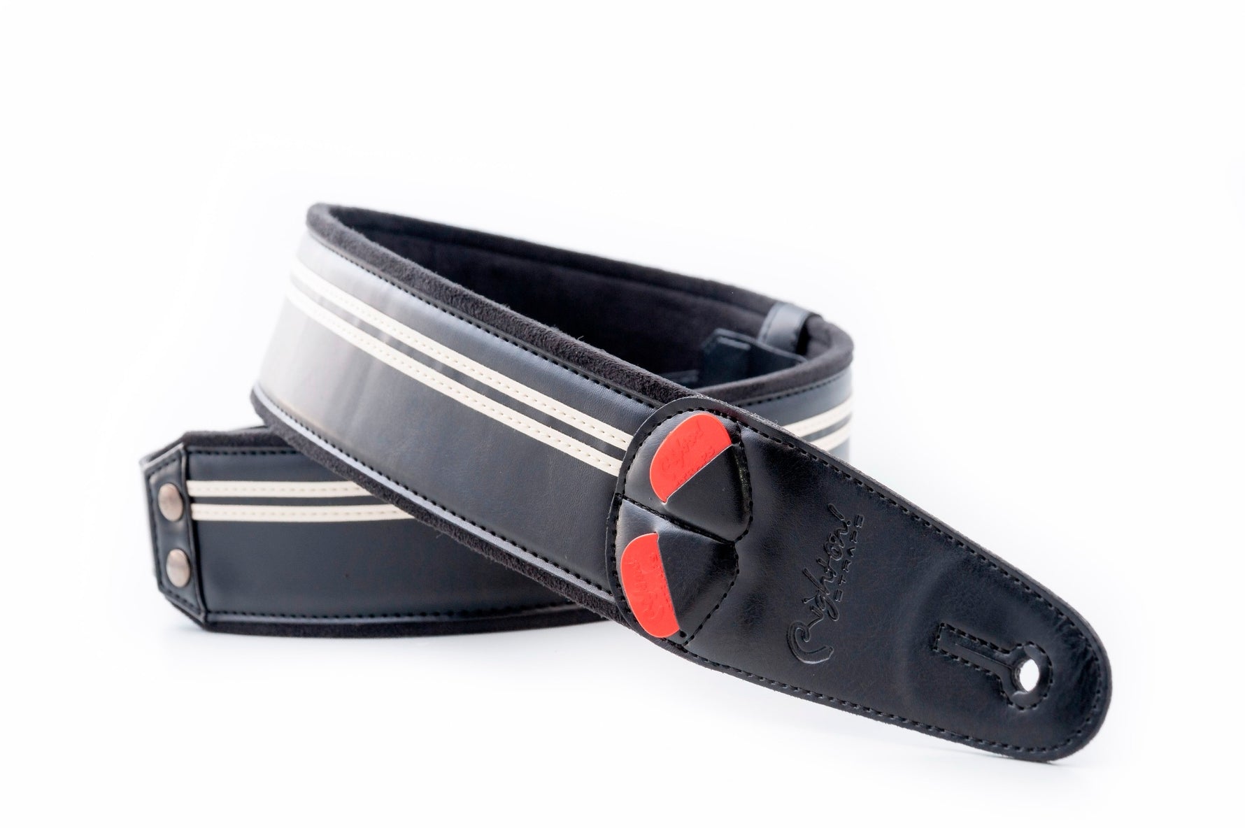RightOn! Mojo Vegan Guitar Strap - Race Black 3