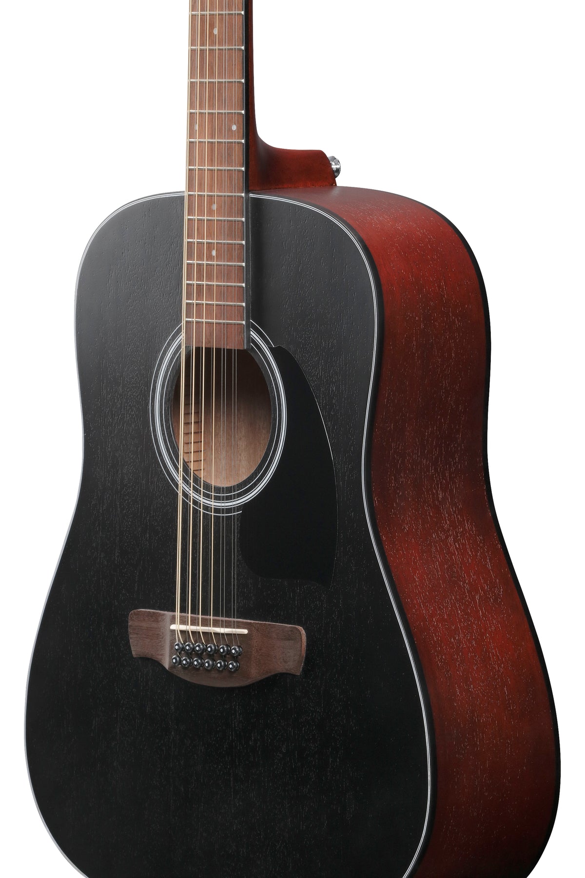 Ibanez PF5412WKH 12-String Acoustic Guitar - Weathered Black Open Pore 4